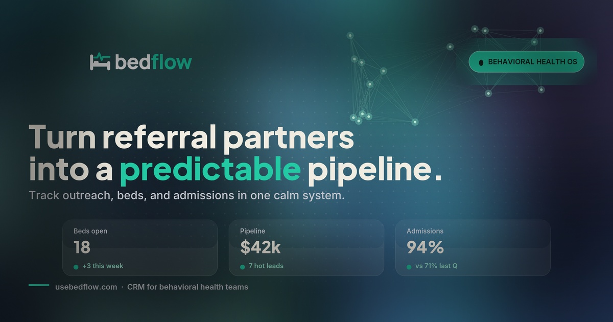 BedFlow admissions platform social preview