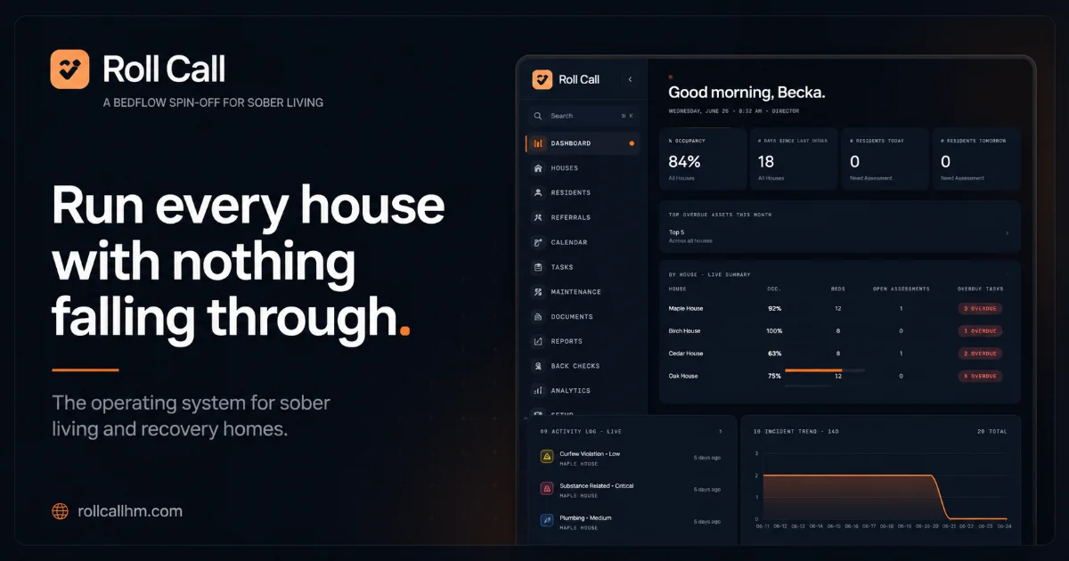 Roll Call HM house management app social preview